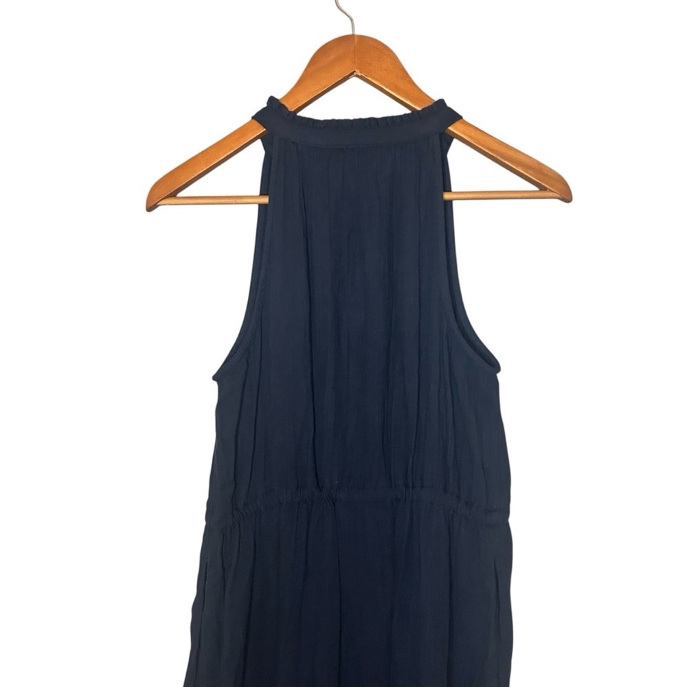 Navy Blue Sleeveless Maxi Dress Boho Tiered Summer Beach XS - Picture 7 of 12